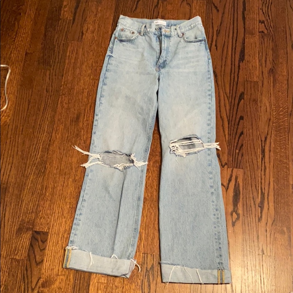 Zara Wide Leg High Rise Jean - 6